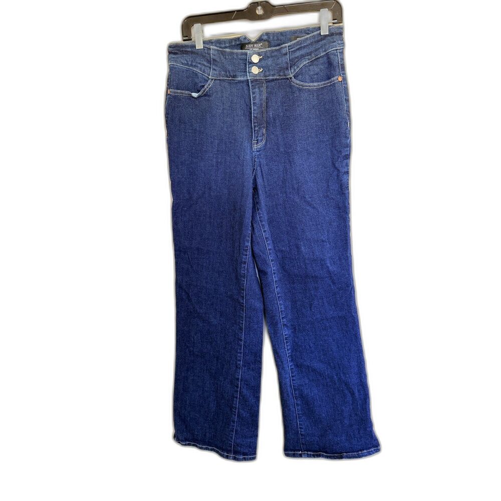 Judy Blue High Rise Double Button Wide Leg Jeans‎ Size 31